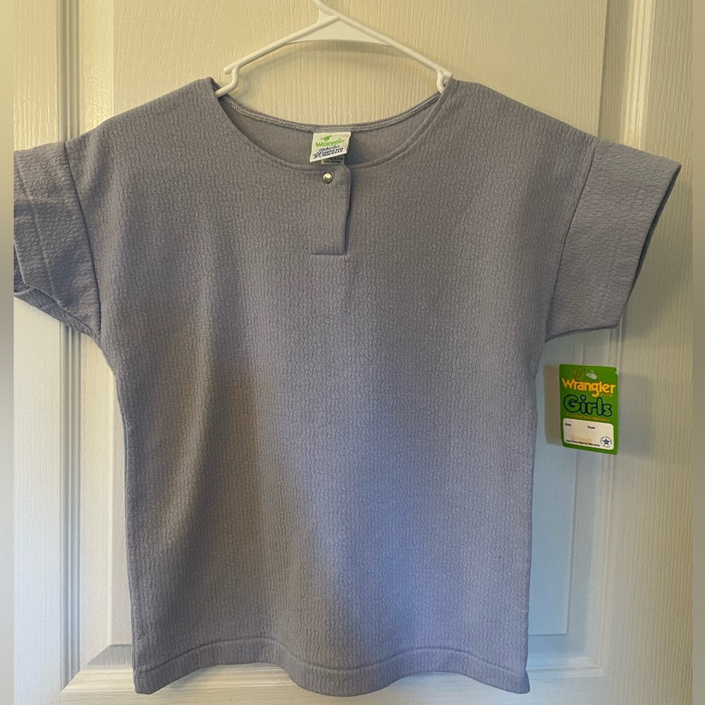 Wrangler Gray Short Sleeve Tee Classic Crew Neck